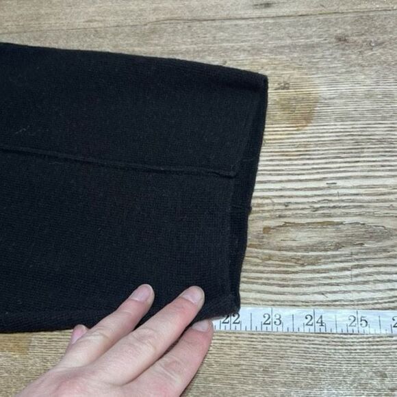 Fineapple‎ Knit Black Barrell Hi Rise Pants Small Stretch Witchy Goth crop - Picture 10 of 10